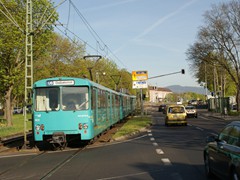Am ehm. "Hausener Kreisel" hier ein aus U2 Wagen gebildeter Kurs
