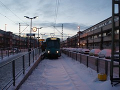 Nun ist die Station Heerstraße aus der Wendeanlage kommend erreicht.