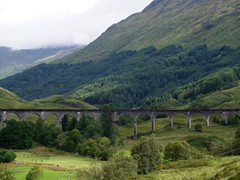Alle warten gespannt am Glenfinian Viadukt