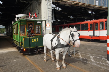 Pferdebahn in Frankfurt am main