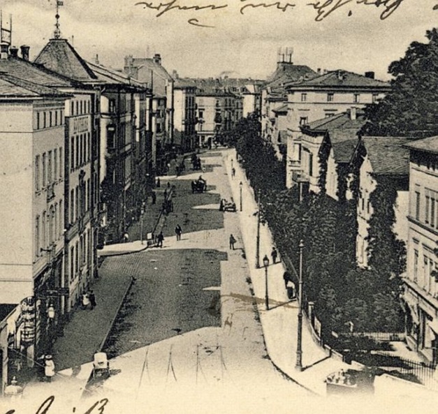 Historische Ansicht des Grüneburgweg