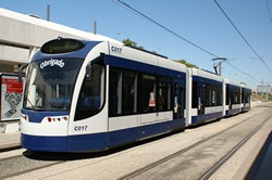 Straßenbahn in Almada Portugal