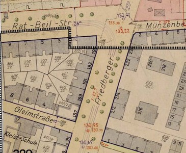 Fluchtlinienplan F-1489 vom 10.8.1939 Rat-Beil Straße