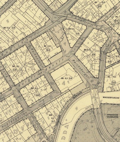 Plan Rödelheim mit dem Streckenverlauf durch Alt Rödelheim