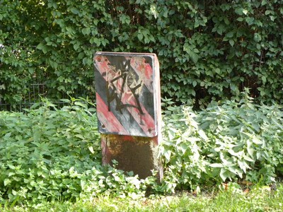 Prellbock in der ehemaligen Gleisspitzkehre “Am Buchwald”