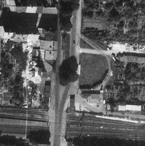 Luftbild der ehemaligen Wendeschleife Griesheim