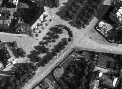 Luftbild der Wendeschleife Bornheimer Landwehr 1927